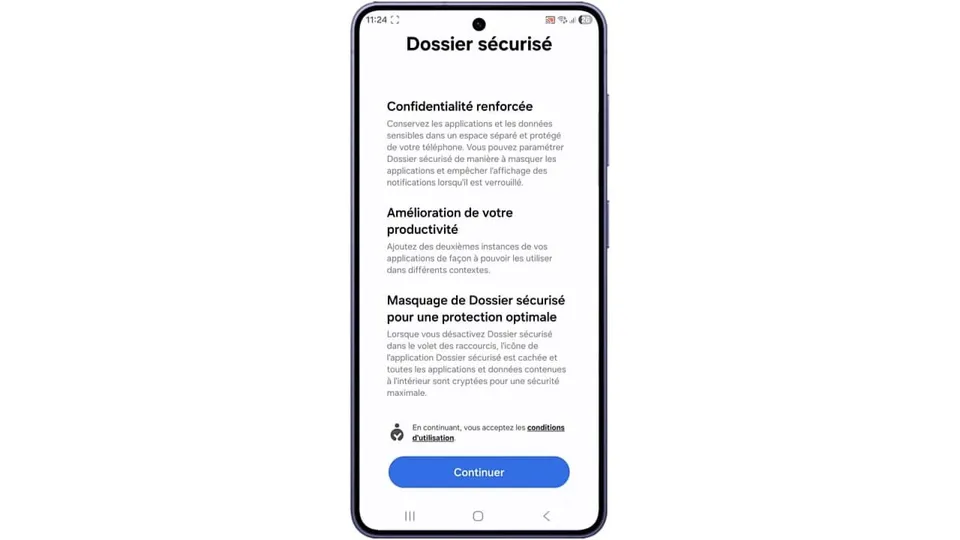 Acceptez les conditions d’utilisation et accordez les autorisations requises.