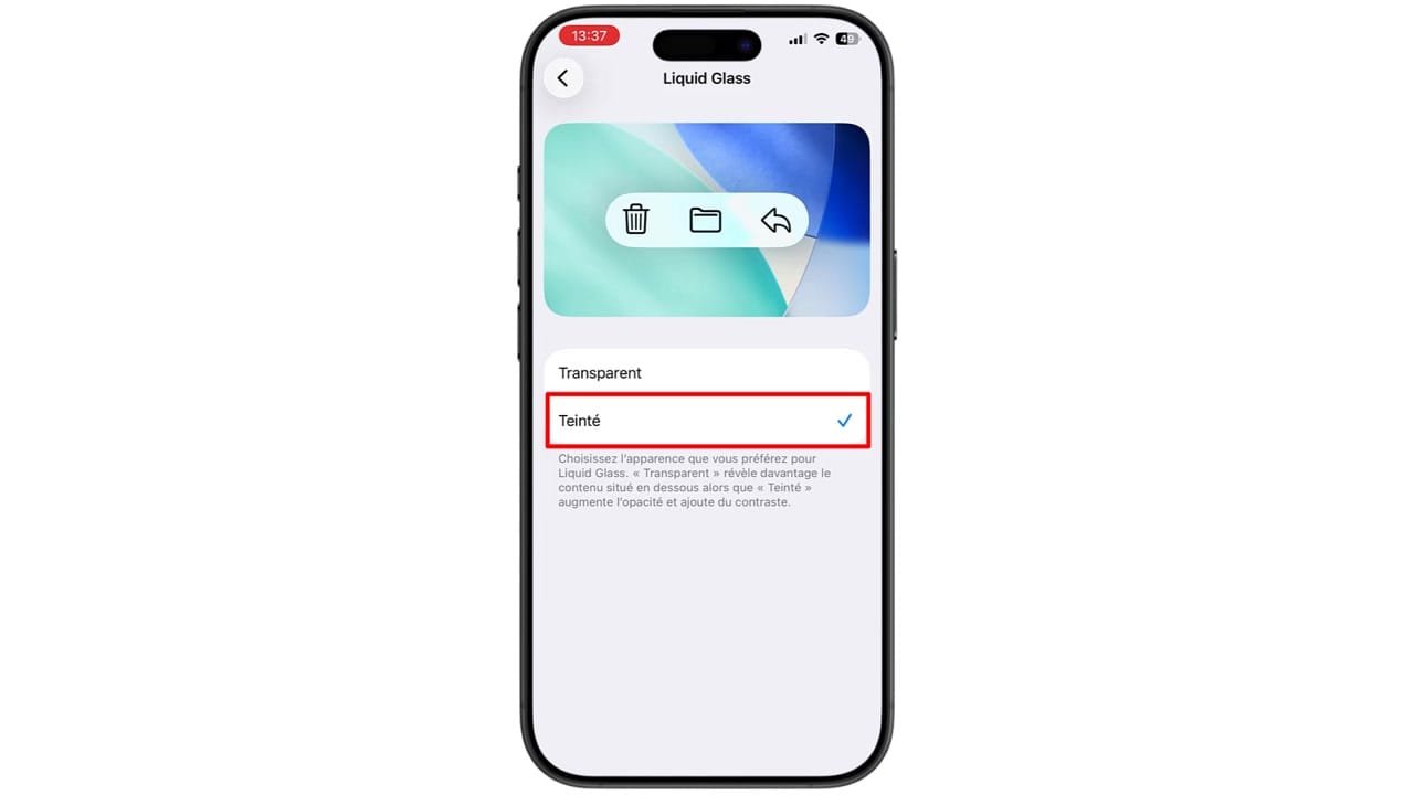 Sélectionnez l’option « Teinte ».